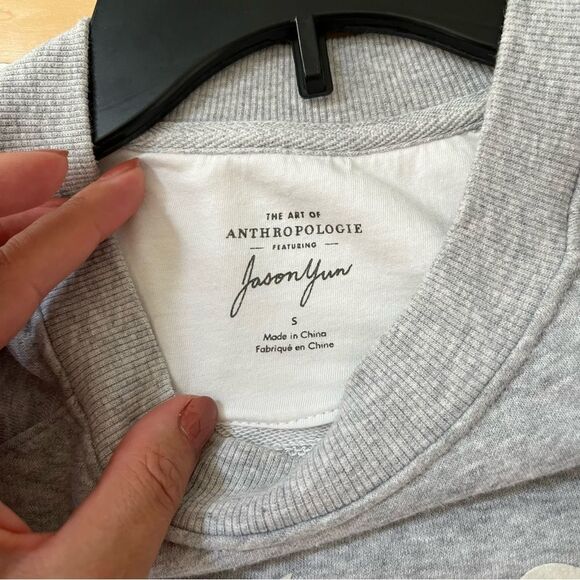 Anthropologie Jason K. Yun Doves Graphic Sweatshirt S - Picture 8 of 11